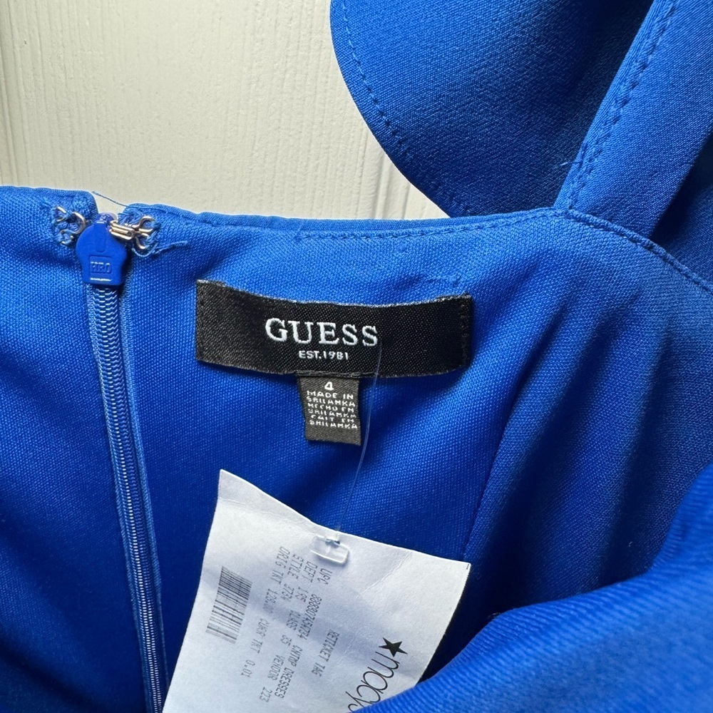 Guess Royal Blue Ruffle Mini Dress - Picture 4 of 8